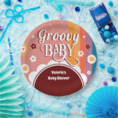Retro Groovy Baby Dusche Pappteller (Party)