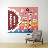 Retro Groovy Baby Dusche Wandteppich (Beispiel (Horizontal))