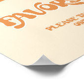 Retro Groovy Baby Hippy Favoriten Poster (Ecke)