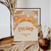 Retro Groovy Baby Hippy Favoriten Poster