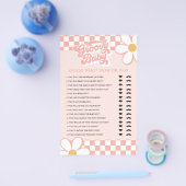 Retro Groovy Baby Ratgeber Wer Baby Showspiel Flyer (Einzeln)