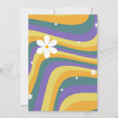 Retro Groovy Baby Shower 70er 80er Girl Hippie Inv Einladung (Rückseite)