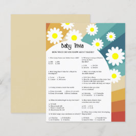 Retro Groovy - Baby Trivia | Baby Showspiel