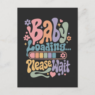 Retro Groovy Baby Wird Geladen Bitte Warten Sie Sc Postkarte