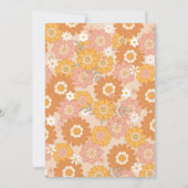 Retro Groovy Babydusche Einladung (Rückseite)