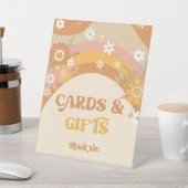 Retro Groovy Babykarten und -geschenke Sockelschild (In SItu)