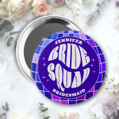 Retro Groovy Bachelorette Bride Button