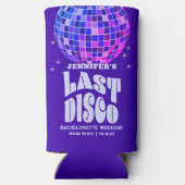 Retro Groovy Bachelorette Bride Selters Dosenkühler (Rückseite)