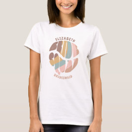 Retro Groovy Bachelorette Bride T-Shirt