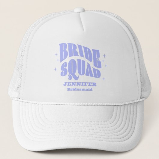 Retro Groovy Bachelorette Bride Truckerkappe (Vorderseite)