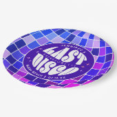 Retro Groovy Bachelorette Party Pappteller (Schrägansicht)