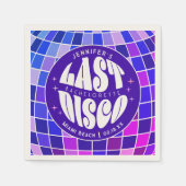 Retro Groovy Bachelorette Party Serviette (Vorderseite)