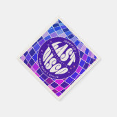 Retro Groovy Bachelorette Party Serviette (Ecke)