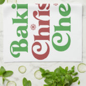 Retro Groovy Backend Weihnachtsaufreiz Geschirrtuch (Gefaltet)