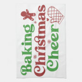 Retro Groovy Backend Weihnachtsaufreiz Geschirrtuch (Vertikal)