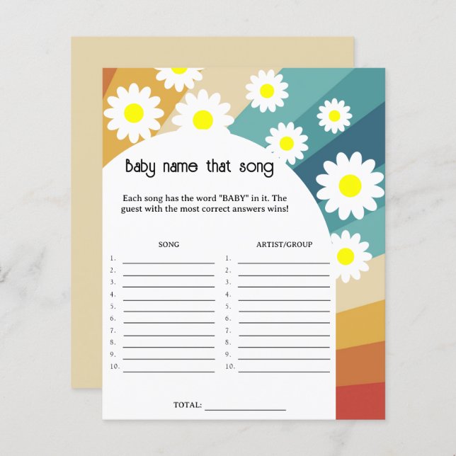 Retro Groovy - Benennt dieses Liedspiel (Vorne/Hinten)