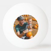 Retro Groovy Bester Bonus Vater je Foto Name Jahr Tischtennisball (Rückseite)