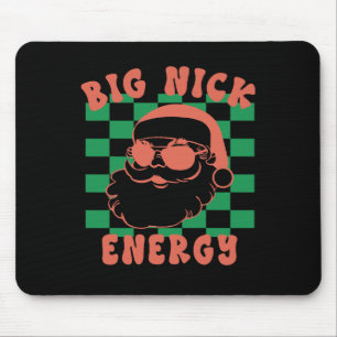 Retro Groovy Big Nick Santa Energie Weihnachten Xm Mousepad
