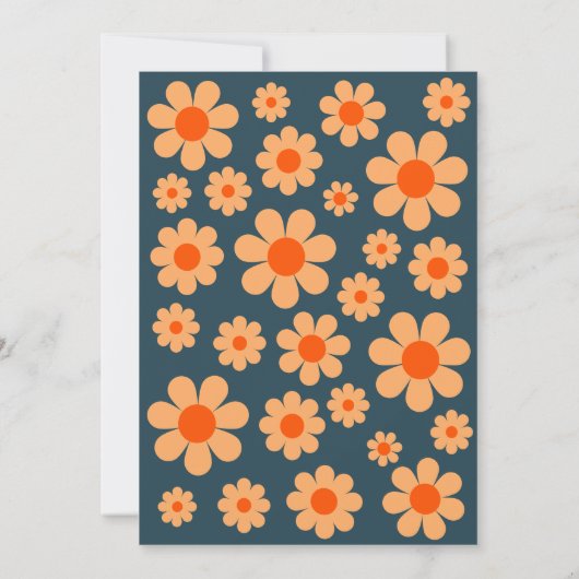 Retro Groovy Birthday Party Einladung (Rückseite)