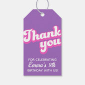 Retro Groovy Birthday Vielen Dank für Ihr Interess Geschenkanhänger (Vorderseite)