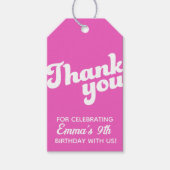 Retro Groovy Birthday Vielen Dank für Ihr Interess Geschenkanhänger (Vorderseite)