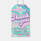 Retro Groovy Birthday Vielen Dank für Ihr Interess Geschenkanhänger (Vorderseite)