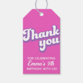 Retro Groovy Birthday Vielen Dank für Ihr Interess Geschenkanhänger (Vorderseite)