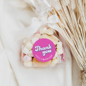 Retro Groovy Birthday Vielen Dank Runder Aufkleber