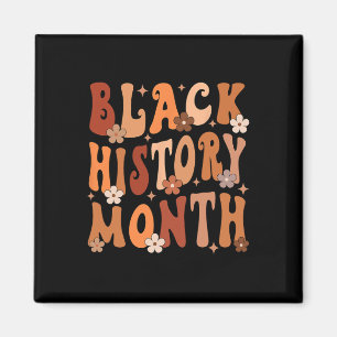 Retro Groovy Black History Month Afroamerikaner Magnet