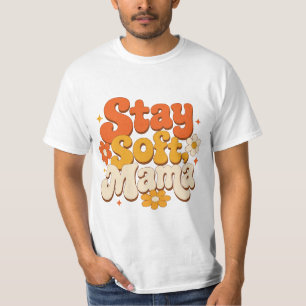 Retro Groovy "Bleib Sanft, Mama" SVG-Design T-Shirt