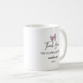 Retro Groovy Bleistift Regenbogen Lehrer Anerkennu Kaffeetasse (VorderseiteRechts)