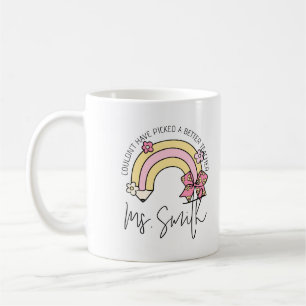Retro Groovy Bleistift Regenbogen Lehrer Anerkennu Kaffeetasse