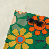 Retro Groovy Blume 60er 70er Floral Pattern Bride Strandtuch (Beispiel)