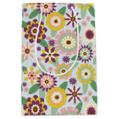 Retro Groovy Blume Mittlere Geschenktüte (Vorderseite)