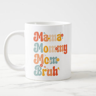Retro Groovy Blume Mutter-Tag-Foto Jumbo-Tasse