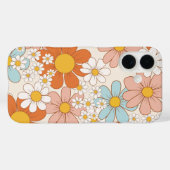 Retro Groovy Blumen-Daisy-Nahtloses Muster Case-Mate iPhone Hülle (Rückseite (Horizontal))