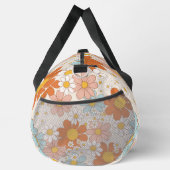 Retro Groovy Blumen-Daisy-Nahtloses Muster Duffle Bag (Rechts)