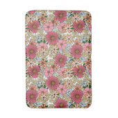 Retro Groovy Blumenmuster Daisy Boho Badematte (Vorderseite Vertikal)