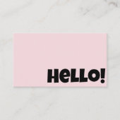 Retro Groovy Blush Pink QR Code Boho Girly hello Visitenkarte (Vorderseite)