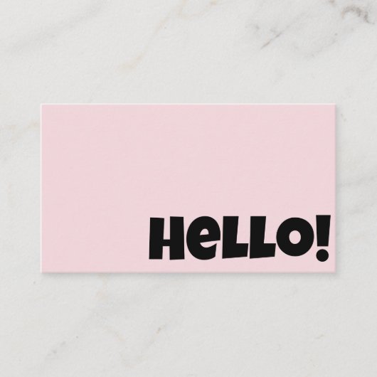 Retro Groovy Blush Pink QR Code Boho Girly hello Visitenkarte (Vorderseite)