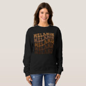 Retro Groovy Boho 70s Queen King Melanin Black Pri Sweatshirt (Vorne ganz)
