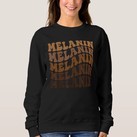 Retro Groovy Boho 70s Queen King Melanin Black Pri Sweatshirt (Vorderseite)