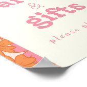 Retro Groovy Boho Baby in Bloom Cards + Geschenksi Poster (Ecke)