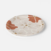 Retro Groovy Boho Baby in Bloom Pappteller (Schrägansicht)