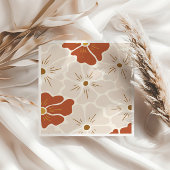 Retro Groovy Boho Baby in Bloom Serviette