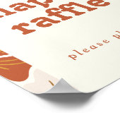 Retro Groovy Boho Baby-Zeichen für Bloom Diaper Poster (Ecke)