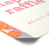 Retro Groovy Boho Baby-Zeichen für Bloom Diaper Poster (Ecke)