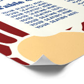 Retro Groovy Boho Chic Blumenzettel Poster (Ecke)