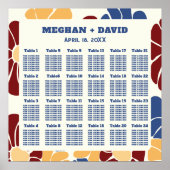 Retro Groovy Boho Chic Blumenzettel Poster (Vorne)