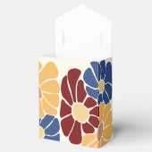 Retro Groovy Boho Chic Floral Wedding Geschenkschachtel (Geöffnet)